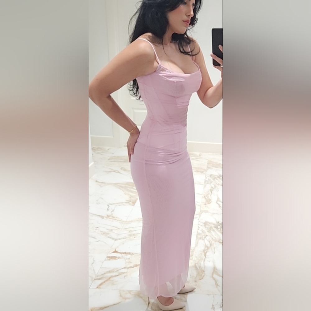 House of CB Pink Maxi Dress